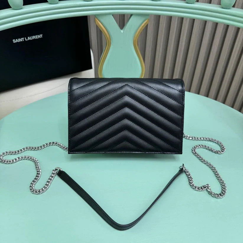 Black silver crossbody