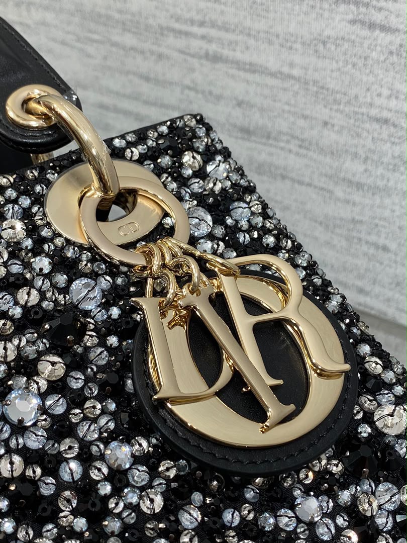 Crystal Beaded Top-Handle Shoulder Bag