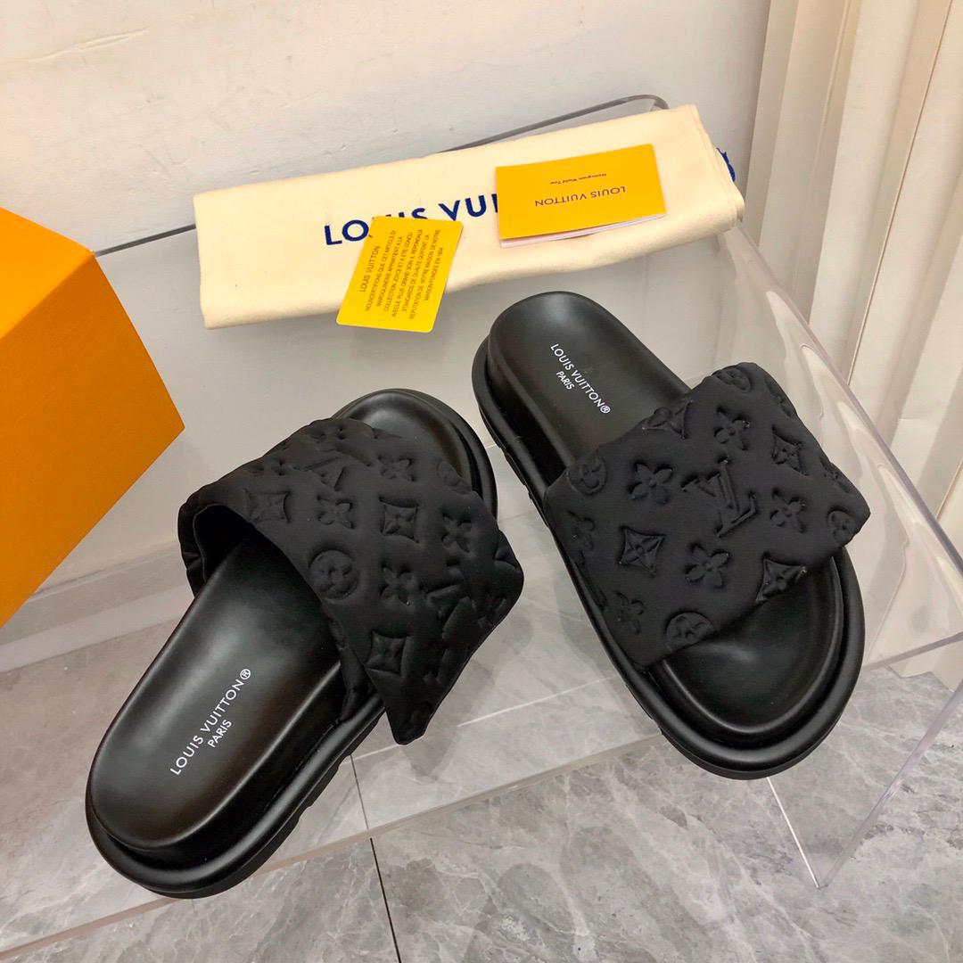 Midnight Embossed Comfort Slides