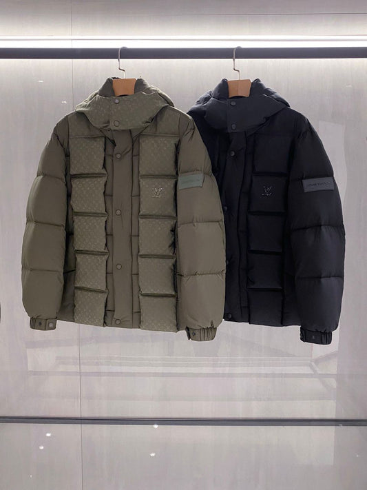 Urban Shield Puffer Jacket with High Collar