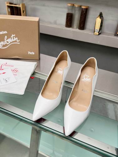 White Pointed-Toe Pumps