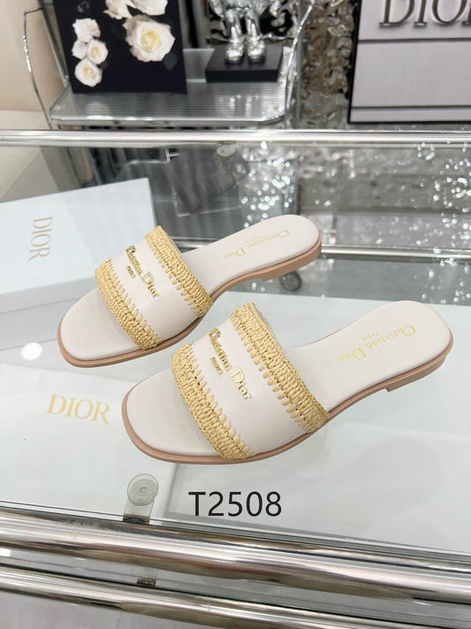 Ivory Woven Detail Comfort Slides