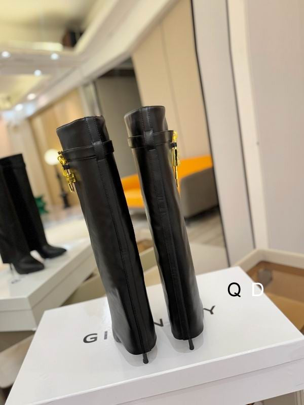 Knee-High Boots Gold Lock