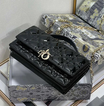 Glossy Quilted Patent Bag