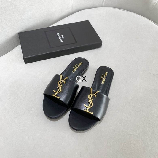 Signature Gold Accent Comfort Slides