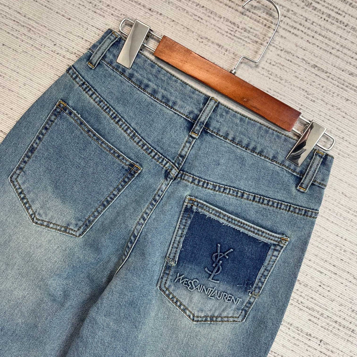 Wide-Leg Denim Jeans