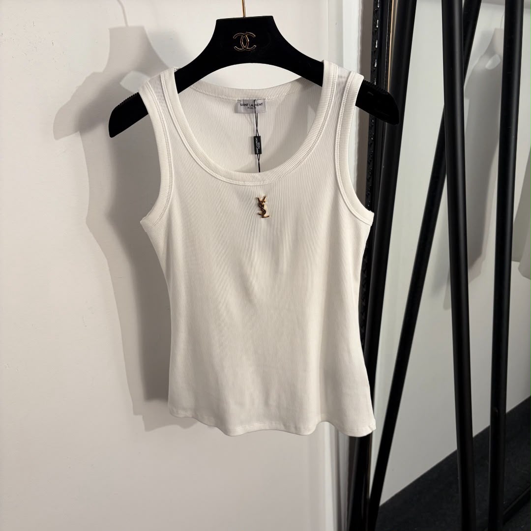 Ribbed Sleeveless Tank Top – Ivory