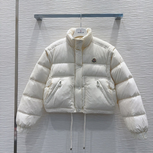 Cream Detachable Puffer