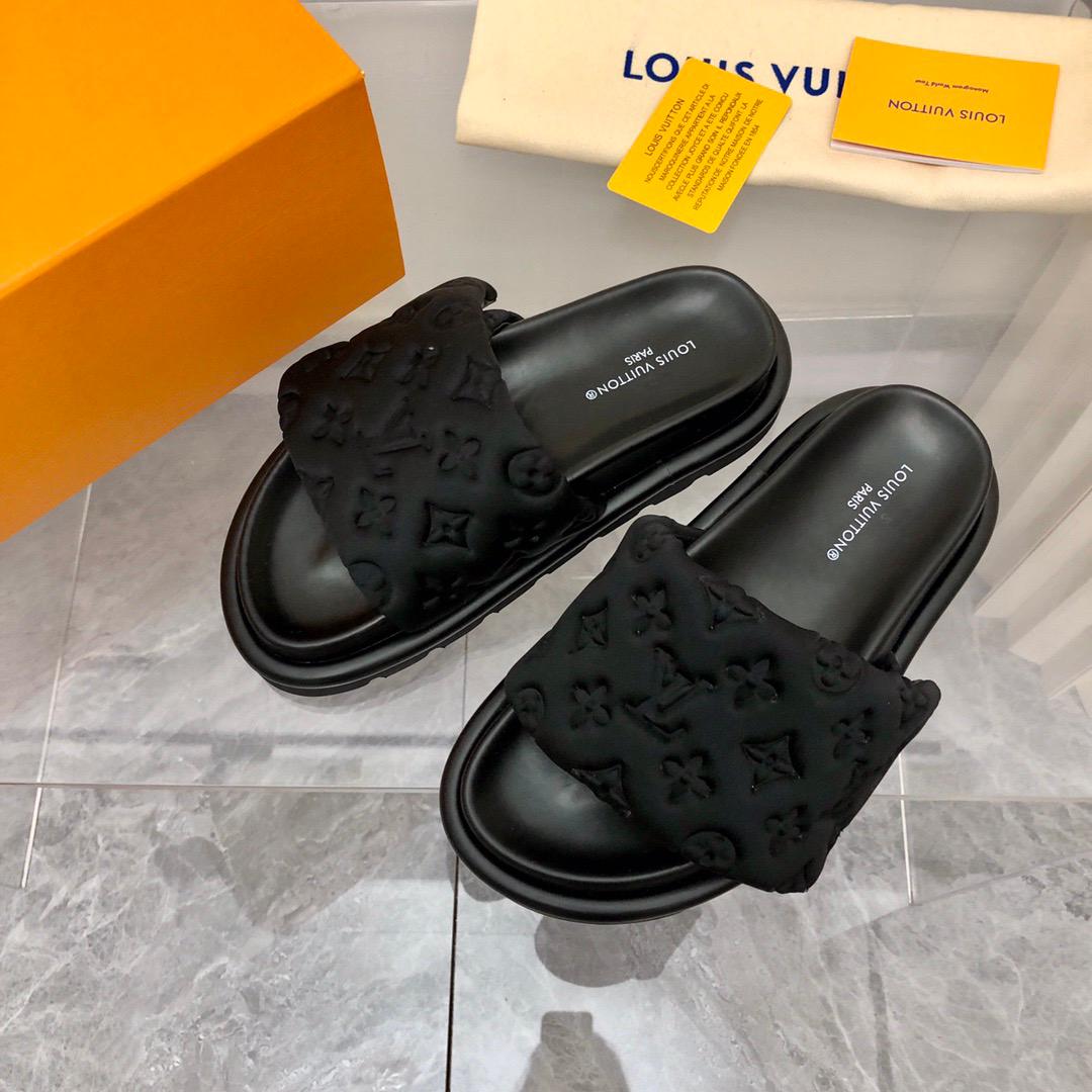 Midnight Embossed Comfort Slides