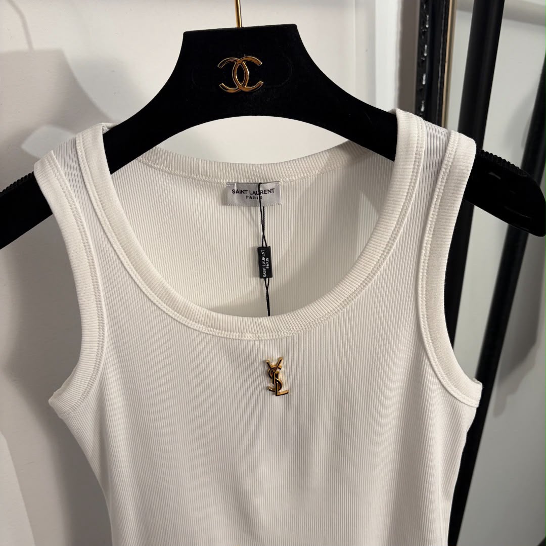 Ribbed Sleeveless Tank Top – Ivory