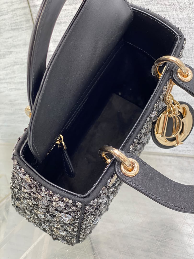Crystal Beaded Top-Handle Shoulder Bag