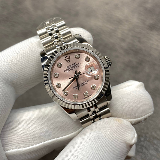Lobster Pink Dial Automatic Watch 28 mm
