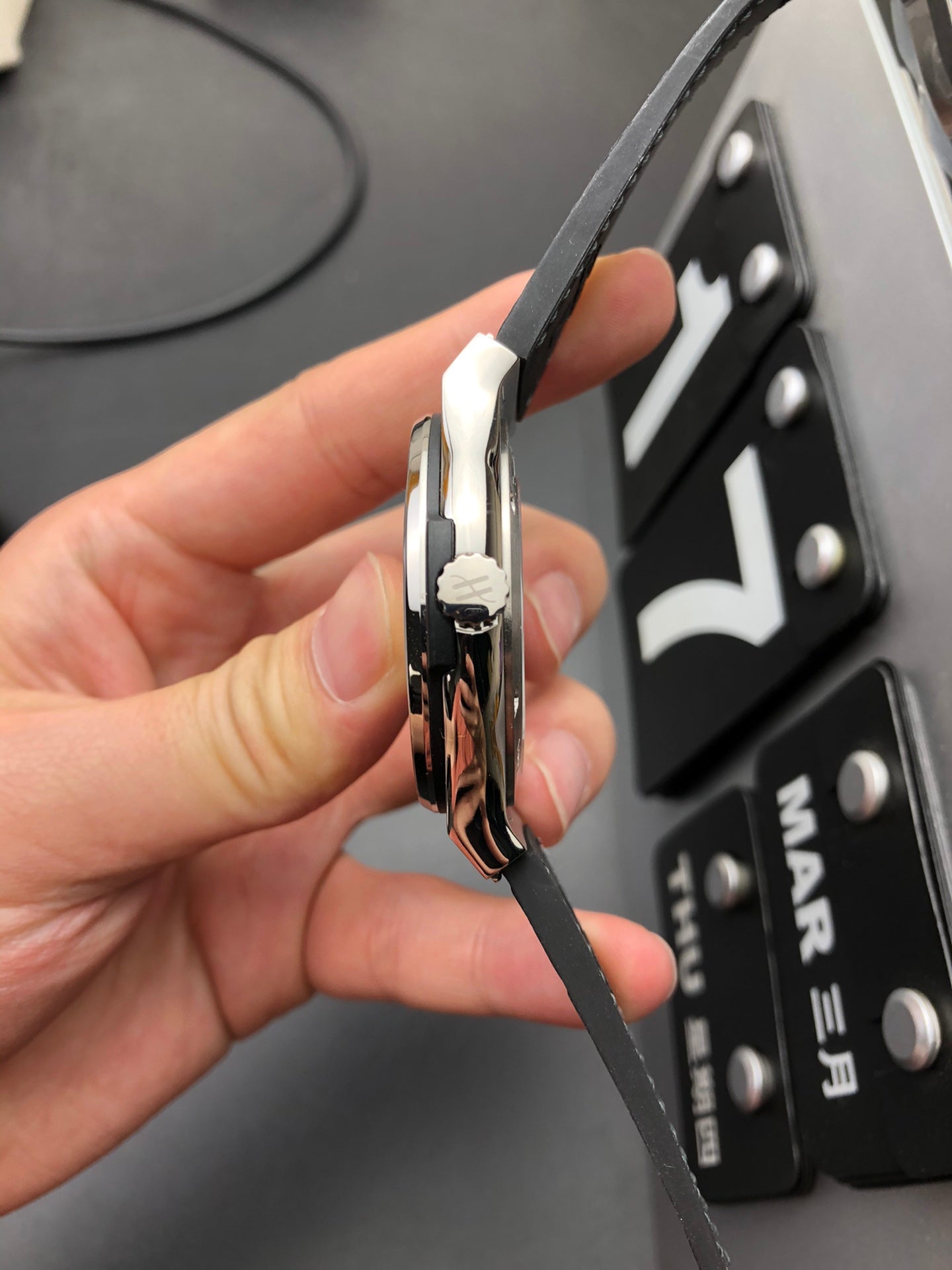 Silver Gradient Dial Watch 42 mm