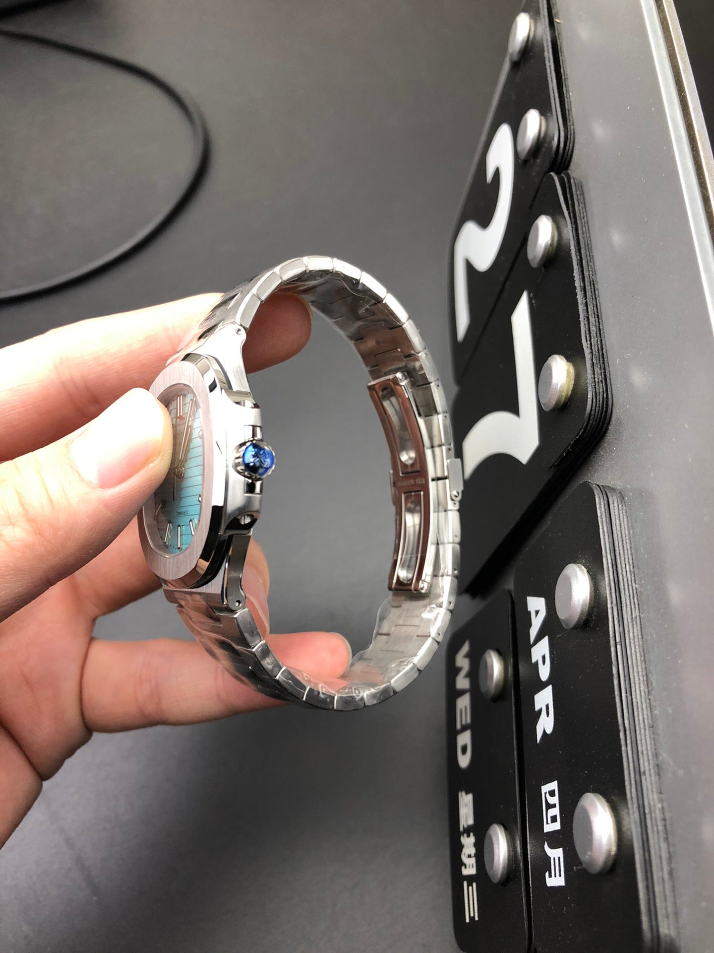 Ice Blue Dial Stainless Steel Watch 40 mm