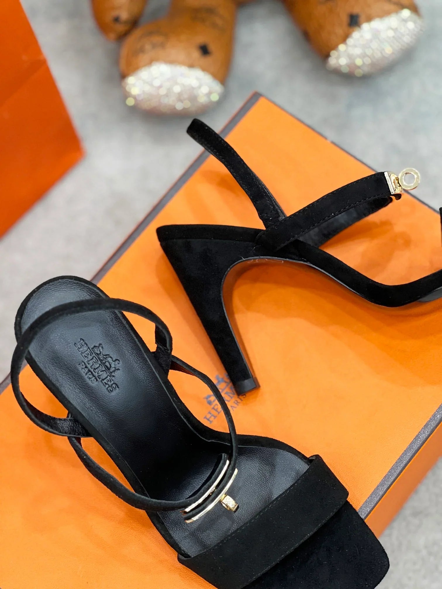 Kelly Suede Buckle Sandals