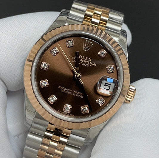 Two-Tone Chocolate Dial Watch