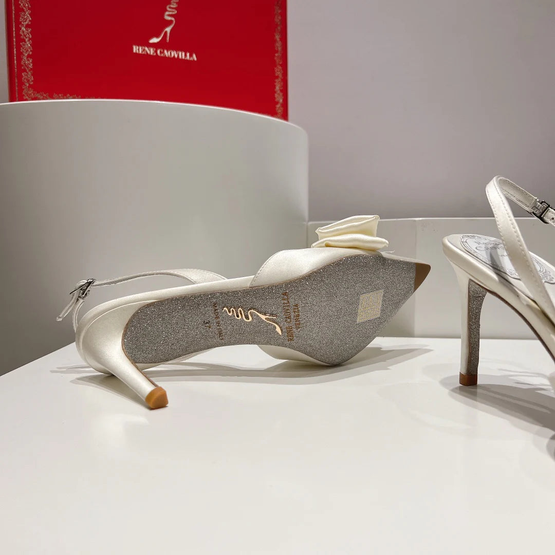 Silk Boww Crystal Heels