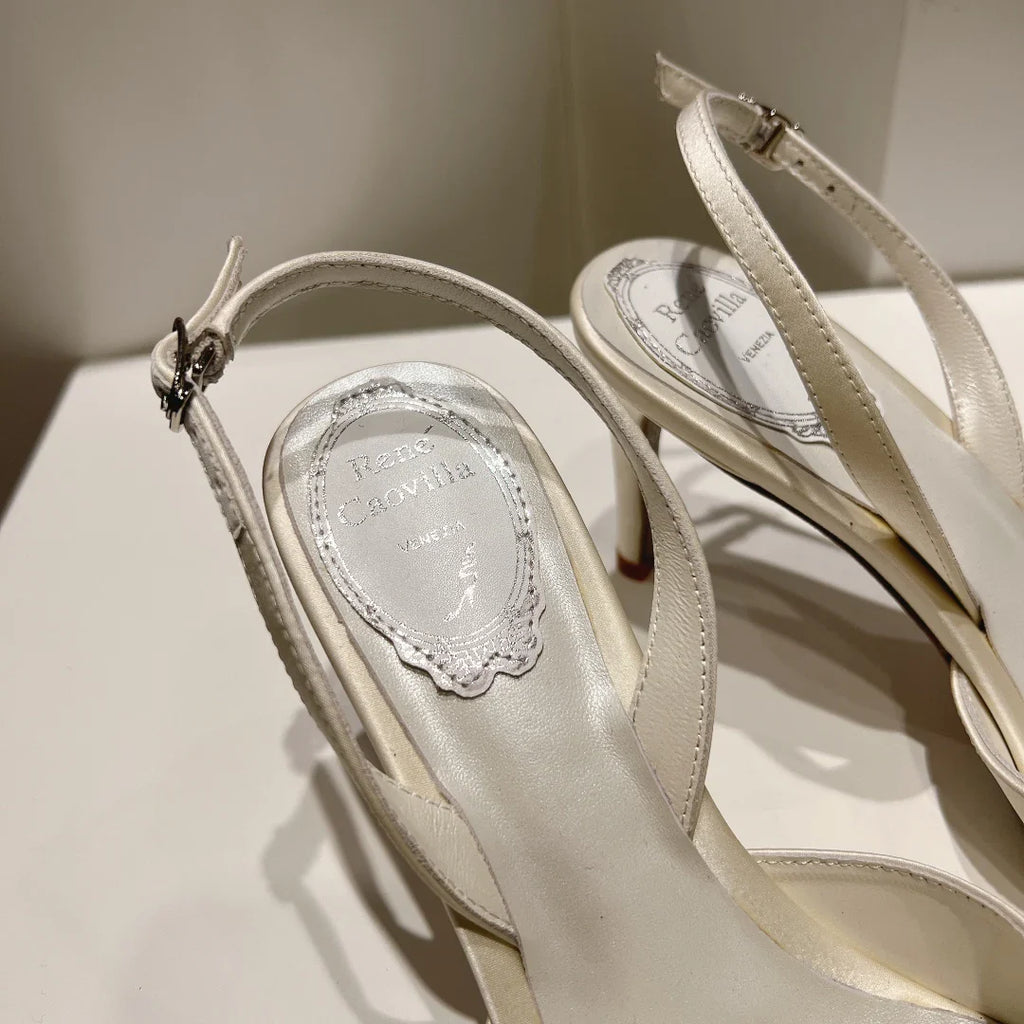 Silk Boww Crystal Heels