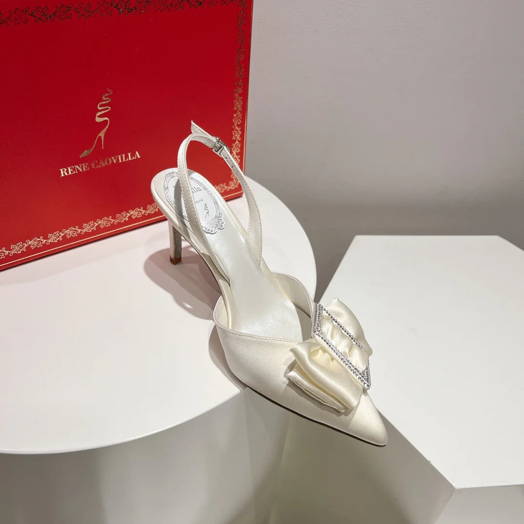 Silk Boww Crystal Heels