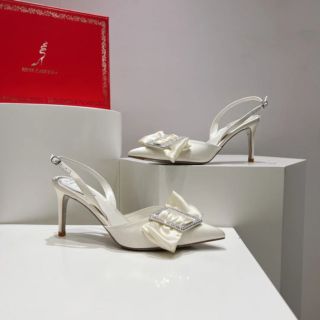 Silk Boww Crystal Heels
