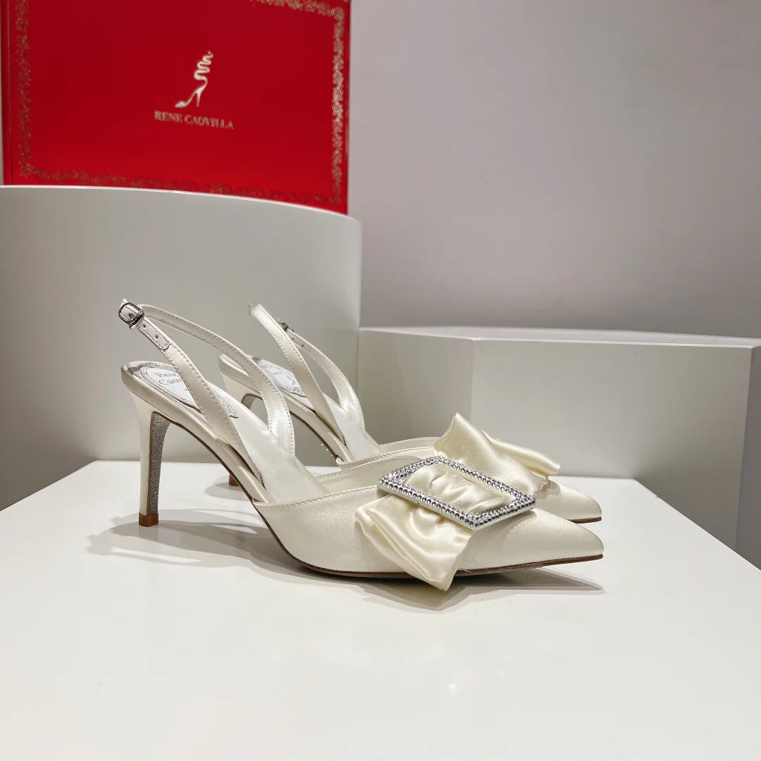 Silk Boww Crystal Heels