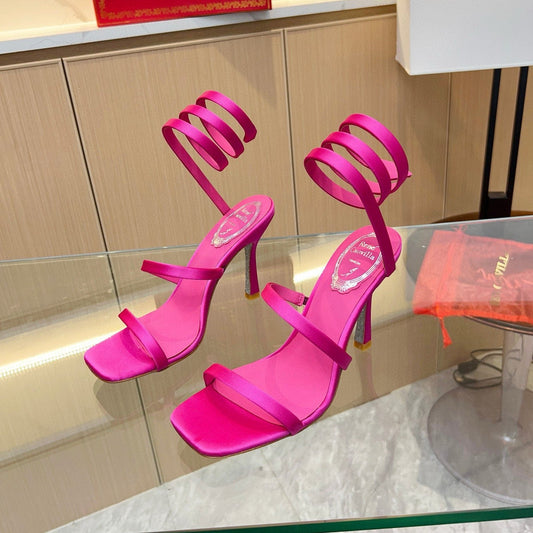 Silk Snake Crystal Sandals