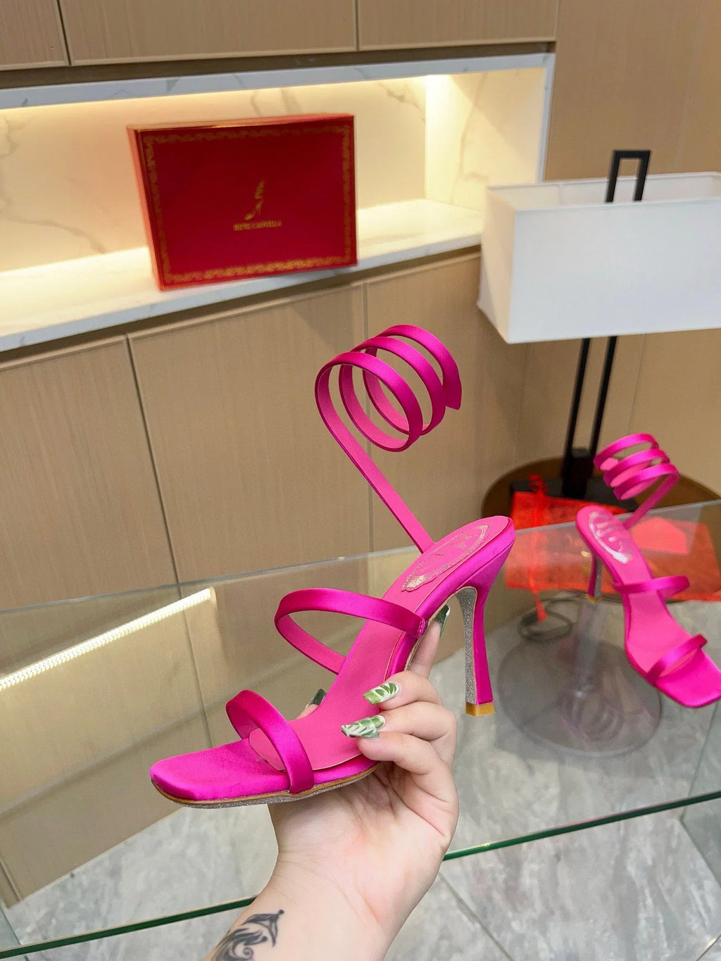 Silk Snake Crystal Sandals