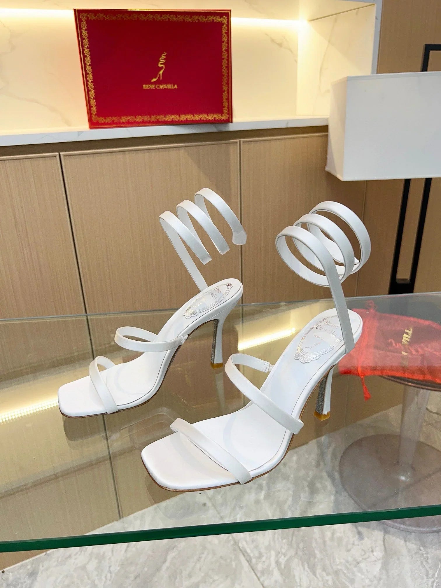 Silk Snake Crystal Sandals