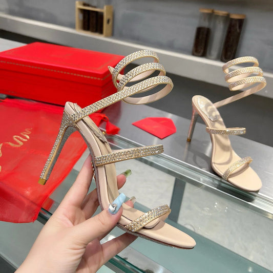 Silk Snake Crystal Sandals