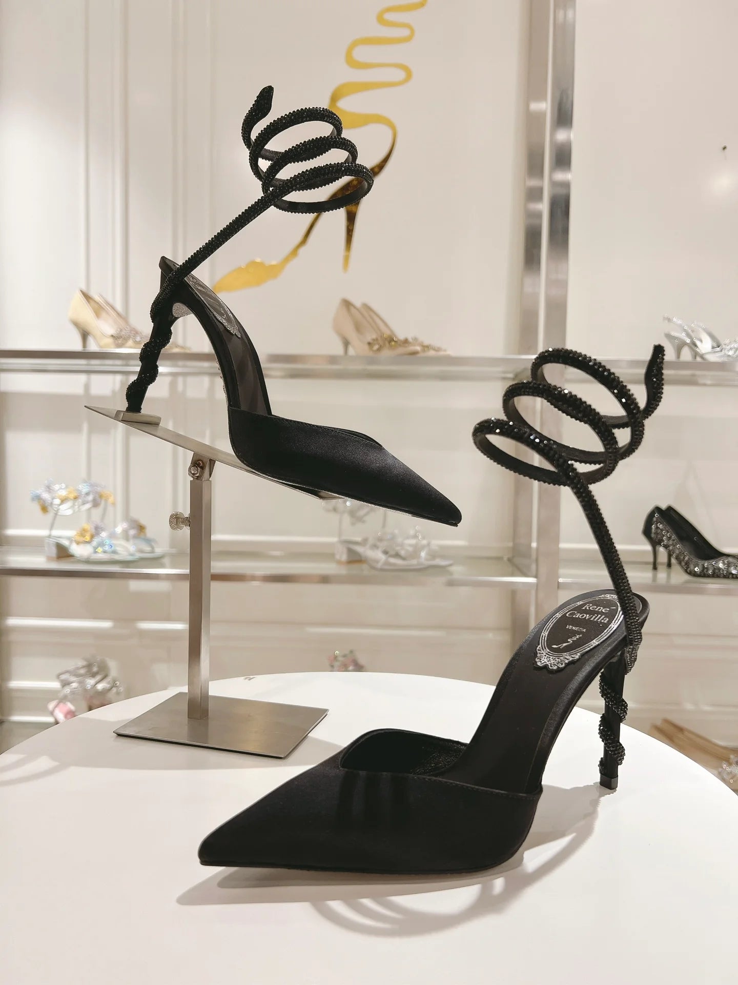 Cleo Snake-Design Heels