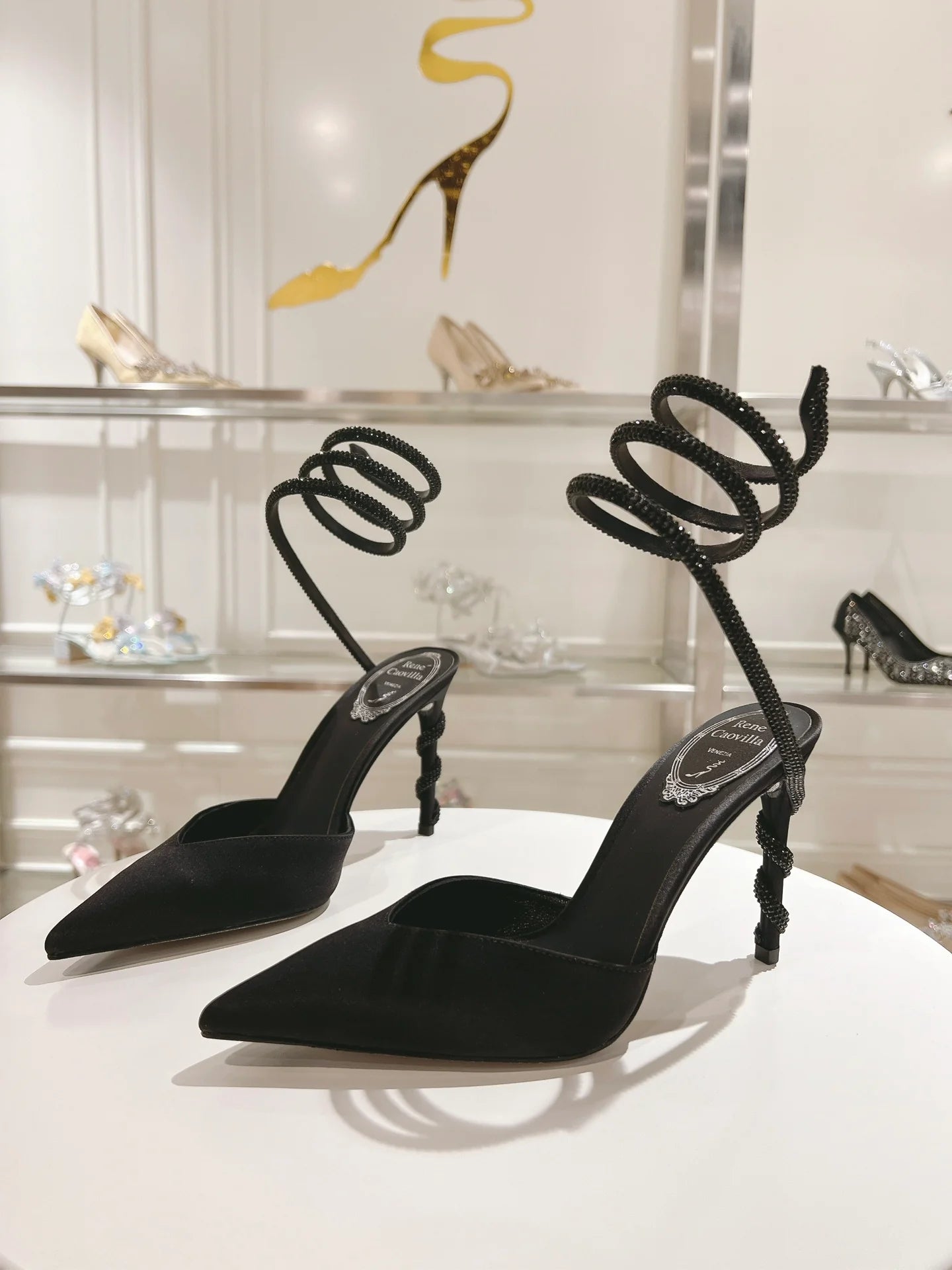 Cleo Snake-Design Heels