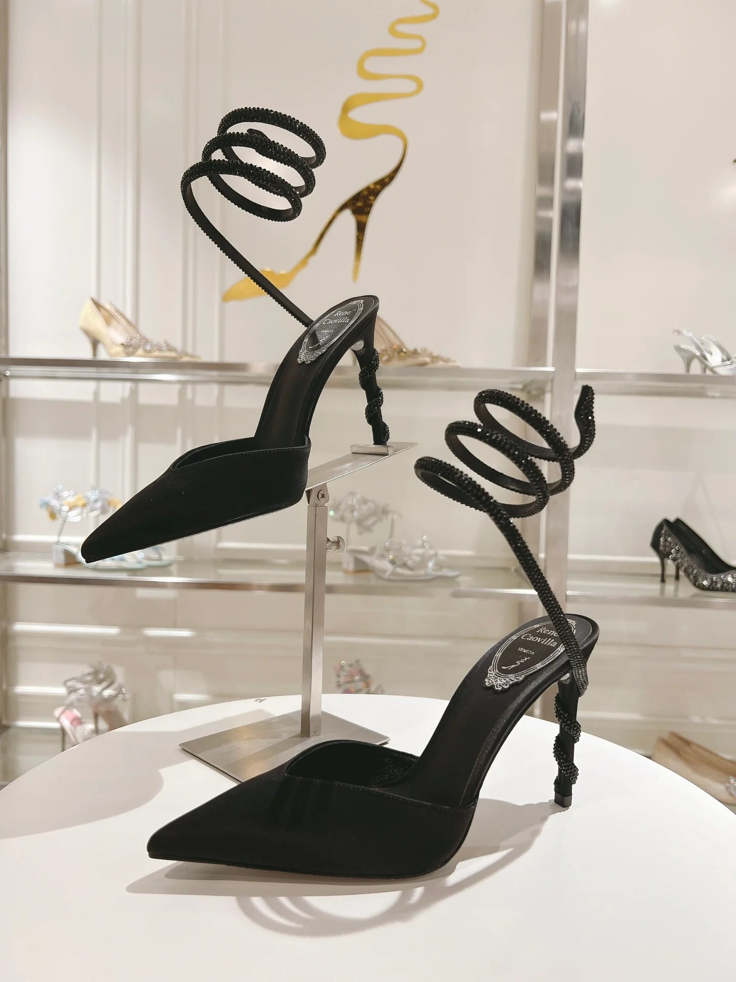 Cleo Snake-Design Heels