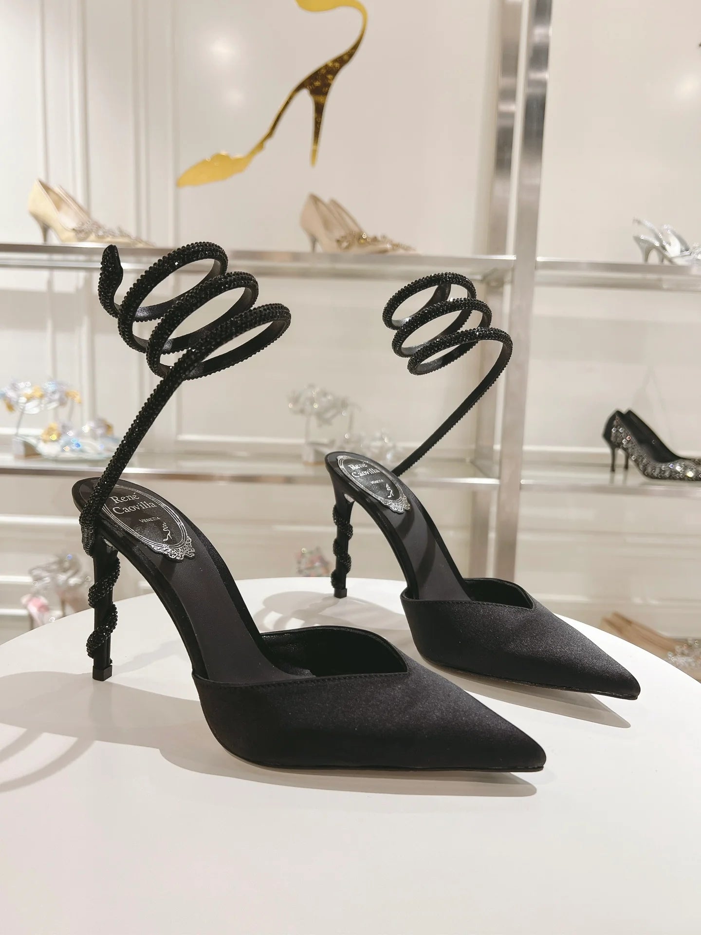 Cleo Snake-Design Heels