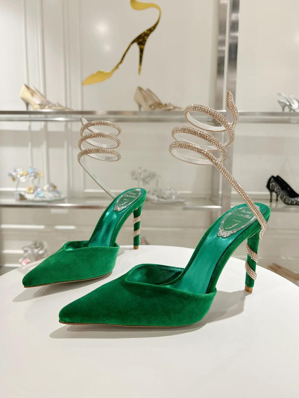 Cleo Snake-Design Heels