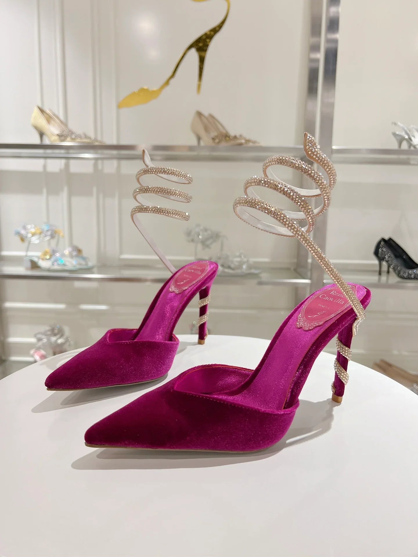 Cleo Snake-Design Heels