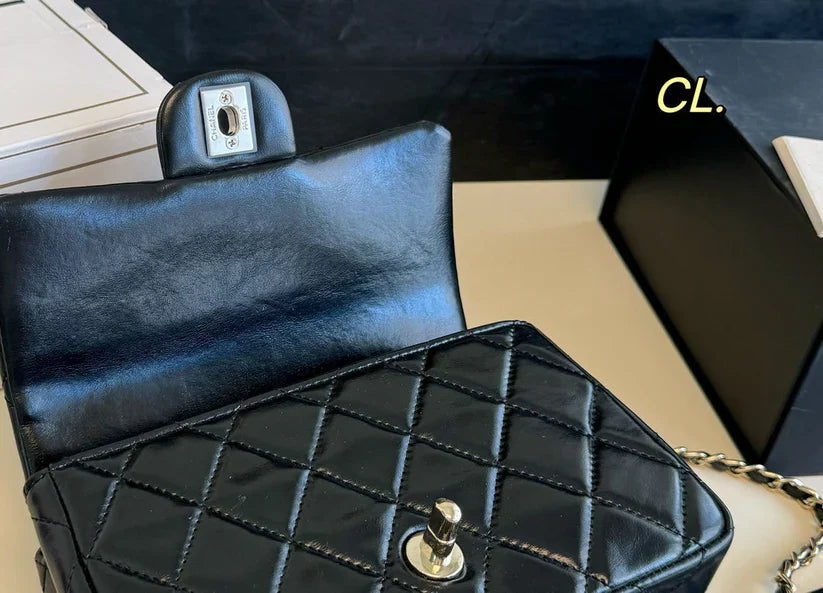 Mini Quilted Chain Top-Handle Bag