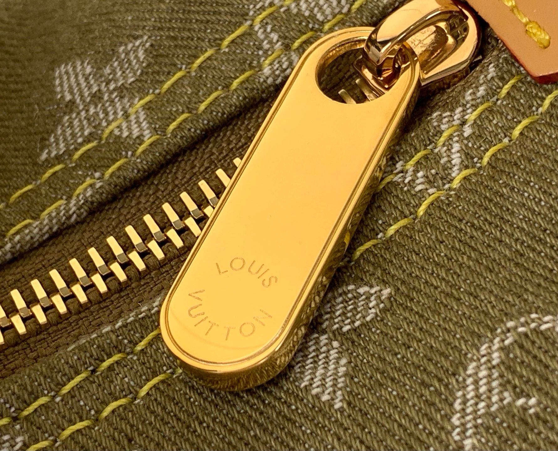 Vintage Denim Messenger Bag Green