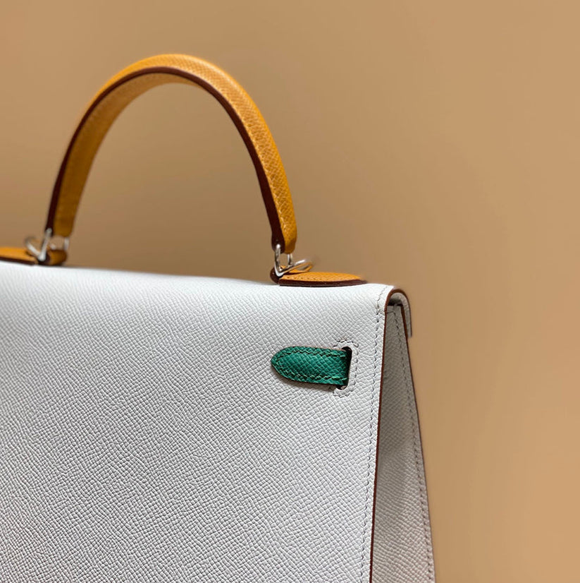 Tricolor Leather Bag 28