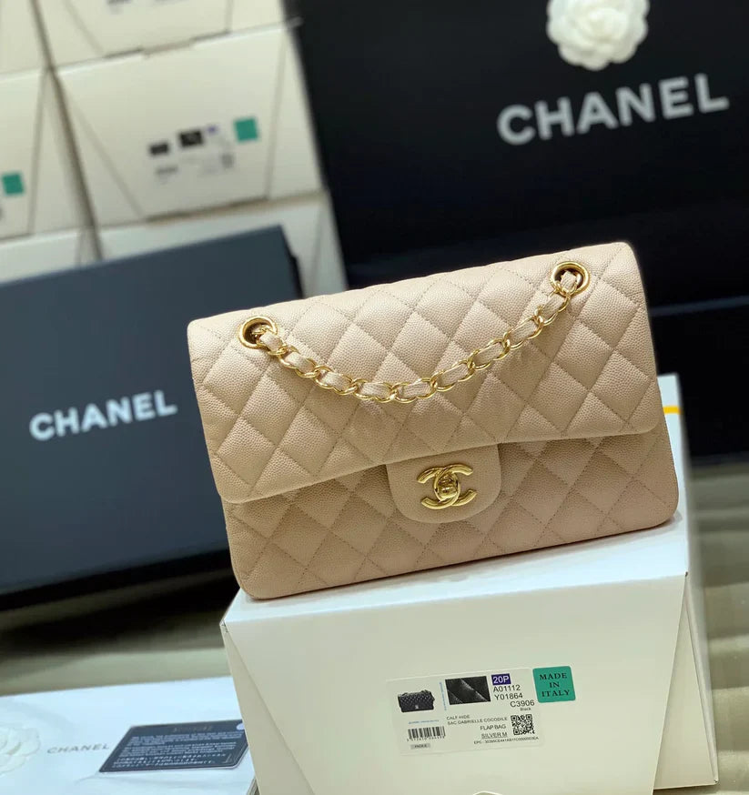 Classic Flap Small Bag 23CM-Beige Edition